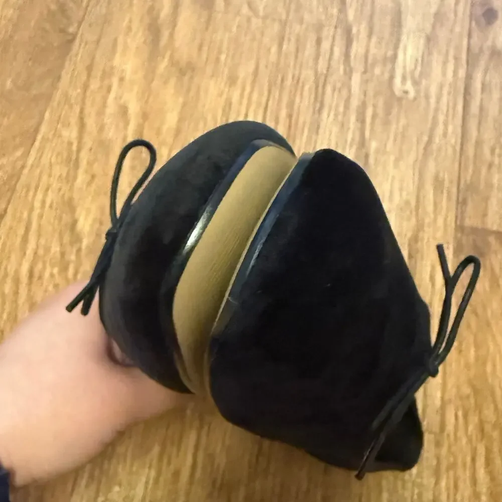 Everlane The Day Ballet Flat in Black Velvet Size 9.5